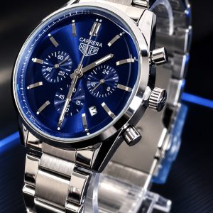 🎁MEGA PROMOÇÃO Relógio Tag Carrera 100% Funcional Mostrador Azul 41mm Aço Inox Luxo e Sofisticação + FRETE GRÁTIS