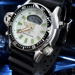 🎁 MEGA PROMOÇÃO Relógio Citize Promaster Aqualand Mostrador Branco 100% Funcional Digital e Analógico Luxo e Destaque + FRETE GRÁTIS