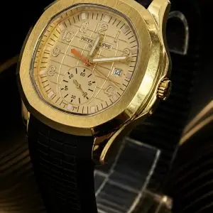 🎁 MEGA PROMOÇÃO Relógio Patek Aquanaut Pulseira Silicone Preta Caixa Banhada Luxo e Destaque + FRETE GRÁTIS