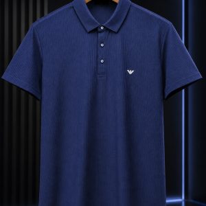 🎁 MEGA PROMOÇÃO Camisa Polo Armani Azul Malha Chinesa Caimento Perfeito Elegância e Destaque + FRETE GRÁTIS