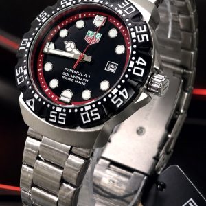 🎁 MEGA PROMOÇÃO Relógio Tag Formula 1 Todo em Aço Inox Mostrador Preto Detalhes Vermelho Luxo e Destaque + FRETE GRÁTIS