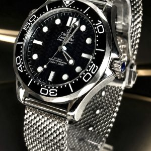 🎁 MEGA PROMOÇÃO Relógio Omeg Seamaster Diver Mostrador Preto PREMIUM AAA+ 100% Funcional Luxo e Destaque + FRETE GRÁTIS