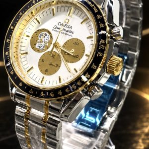 🎁 MEGA PROMOÇÃO Relógio Omeg Snoop Speedmaster 100% Funcional Todo Aço Inox Detalhes Dourado Luxo e Destaque + FRETE GRÁTIS