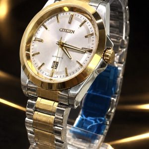 🎁 MEGA PROMOÇÃO Relógio Citizen Todo Aço Inox Detalhes Dourado Mostrador Branco Luxo e Destaque + FRETE GRÁTIS