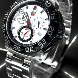 🎁 MEGA PROMOÇÃO Relógio TAG Formula 1 PREMIUM AAA+ 41mm 100% Funcional Mostrador Branco + Todo em Aço Inox 904L Luxo e Destaque + FRETE GRÁTIS