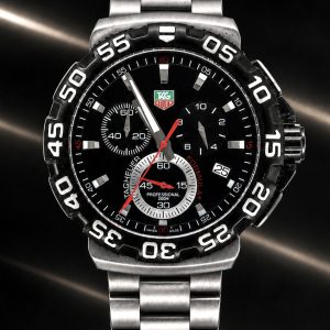 🎁 MEGA PROMOÇÃO Relógio TAG Formula 1 PREMIUM AAA+ 41mm 100% Funcional Mostrador Preto + Todo em Aço Inox 904L Luxo e Destaque + FRETE GRÁTIS