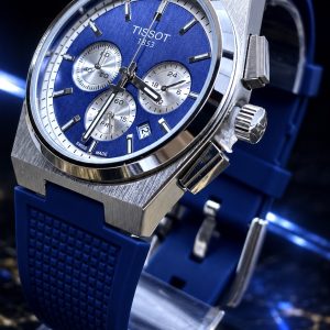 🎁 MEGA PROMOÇÃO Relógio Tisso PRX Azul Caixa em Aço Inox Pulseira em Silicone Luxo e Destaque Absoluto + FRETE GRÁTIS