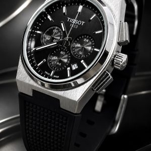 🎁 MEGA PROMOÇÃO Relógio Tisso PRX Preto Caixa em Aço Inox Pulseira em Silicone Luxo e Destaque Absoluto + FRETE GRÁTIS
