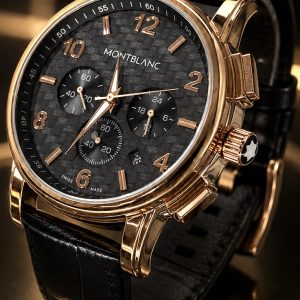 🎁 MEGA PROMOÇÃO Relógio Mont Preto 100% Funcional Mostrador Texturizado Caixa Bronze Pulseira Couro Luxo e Destaque + FRETE GRÁTIS