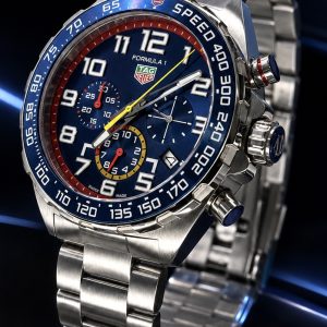 🎁 MEGA PROMOÇÃO Relógio TAG Formula 1 PREMIUM AAA 100% Funcional Mostrador AZUL Detalhes Vermelho e Amarelo +  Luxo e Destaque + FRETE GRÁTIS