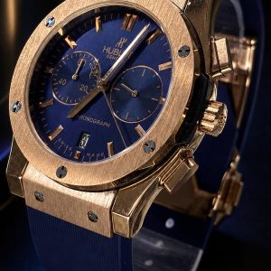 🎁 MEGA PROMOÇÃO Relógio Hublo Classic Fusion Chronograph Azul Caixa Bronze PREMIUM AAA+ Luxo e Destaque + FRETE GRÁTIS