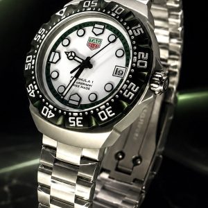 🎁 MEGA PROMOÇÃO Relógio TAG Formula 1 AUTOMÁTICO 38mm PREMIUM AAA+ Mostrador Branco + Todo em Aço Inox 904L Luxo e Destaque + FRETE GRÁTIS