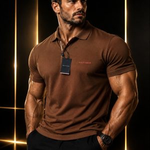 🎁 MEGA PROMOÇÃO Camisa TH Marrom Caimento Perfeito Elegância e Destaque + FRETE GRÁTIS