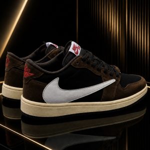 🎁MEGA PROMOÇÃO Tênis Masculino Air Jordan 1 Low Nike x Travis Scott Luxo e Destaque + FRETE GRÁTIS