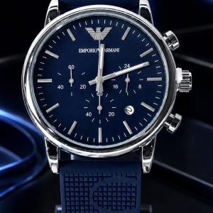 🎁 MEGA PROMOÇÃO Relógio Arman Azul Caixa Aço Inox Pulseira em Silicone 100% Funcional Luxo e Destaque + FRETE GRÁTIS