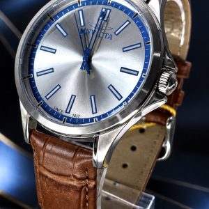 🎁 LANÇAMENTO Invicta Celestial ORIGINAL Pulseira em Couro Marrom Mostrador Cinza Detalhes Azul Luxo e Sofisticação + FRETE GRÁTIS
