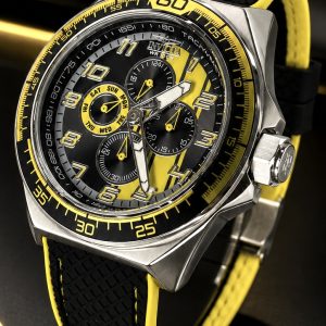 🎁 LANÇAMENTO Invicta Racing ORIGINAL 100% Funcional Preto Detalhes Amarelo Pulseira em Silicone Luxo e Sofisticação + FRETE GRÁTIS