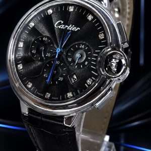 🎁 NOVIDADE EM PROMOÇÃO Relógio Carti 100% Funcional Preto Caixa Aço Inox Pulseira em Couro Luxo e Destaque + FRETE GRÁTIS