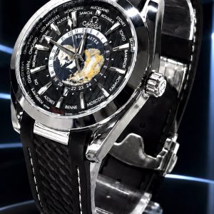 🎁 MEGA PROMOÇÃO Relógio Omeg Seamaster Caixa Aço Inox Pulseira Silicone Preta Luxo e Destaque + FRETE GRÁTIS
