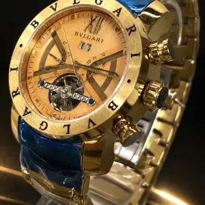 🎁 MEGA PROMOÇÃO BVGALRI AUTOMÁTICO Banhado a Ouro 18K Fundo de Vidro Linha Premium AAA+ + Frete Grátis