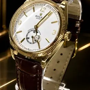 🎁 MEGA PROMOÇÃO Relógio Rlx 100% Funcional Caixa Banhada Fundo de Vidro Pulseira Couro Marrom Luxo e Destaque + FRETE GRÁTIS