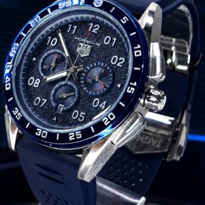 🎁 MEGA PROMOÇÃO Relógio Tag Porsche Carrera Azul 100% Funcional Caixa Aço Inox Luxo e Destaque + FRETE GRÁTIS