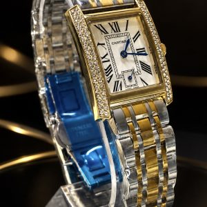 🎁 MEGA PROMOÇÃO Cartie Feminino Prata Detalhes Dourado 100% Funcional Minimalismo e Sofisticação + Frete Grátis