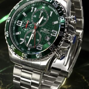 🎁  MEGA PROMOÇÃO ORIGINAL Invicta Specialty 100% Funcional Mostrador Verde Pulseira Aço Inox + FRETE GRÁTIS