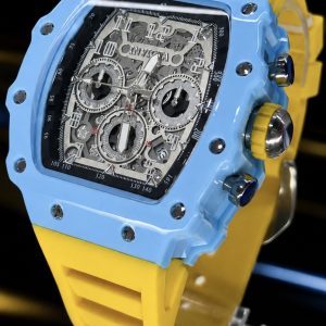 🎁  MEGA PROMOÇÃO ORIGINAL Invicta Racing Nitro Azul Pulseira em Silicone Amarela Luxo e Sofisticação + FRETE GRÁTIS
