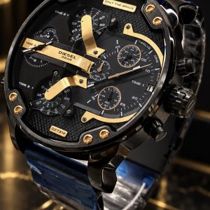 🎁 MEGA PROMOÇÃO Relógio 3BAR Edição Limitada Todo em Aço Inox 904L All Black Mostrador Preto com Dourado 100% Funcional PREMIUM AAA+ Luxo e Destaque + FRETE GRÁTIS