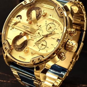 🎁 MEGA PROMOÇÃO Relógio 3BAR Edição Limitada Todo Banhado a Outo 18K Mostrador Dourado 100% Funcional PREMIUM AAA+ Luxo e Destaque + FRETE GRÁTIS