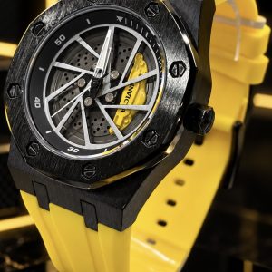 🎁 MEGA PROMOÇÃO ORIGINAL Invicta Speedway Rim Mostrador Preto Pulseira em Silicone Amarela LUXO E SOFISTICAÇÃO + Frete Grátis