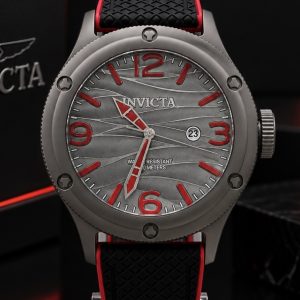 🎁 MEGA PROMOÇÃO ORIGINAL Invicta Phantom  Mostrador Cinza Pulseira em Silicone Preto e Vermelho LUXO E SOFISTICAÇÃO + Frete Grátis