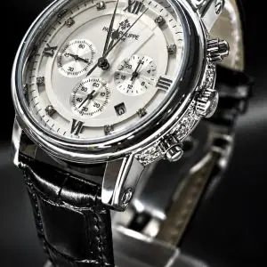 🎁MEGA PROMOÇÃO Relógio PTK Mostrador Branco 100% Funcional Caixa Aço Inox + Pulseira Couro Legítimo Luxo e Destaque + FRETE GRÁTIS