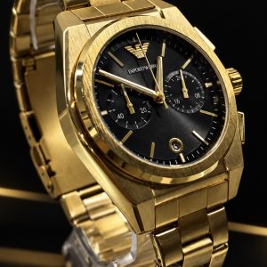 🎁 MEGA PROMOÇÃO Relógio Arman Funcional Mostrador Preto Todo Banhado Luxo e Destaque + FRETE GRÁTIS