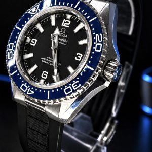  🎁 MEGA PROMOÇÃO Relógio OMG Preto Detalhes Azul Automático Caixa Aço Inox 904L Linha Premium AAA+ Luxo e Destaque + FRETE GRÁTIS