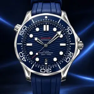 🎁 MEGA PROMOÇÃO Relógio Omg Azul Escuro AUTOMÁTICO Fundo de Vidro PREMIUM AAA+ Pulseira Silicone Luxo e Destaque + FRETE GRÁTIS
