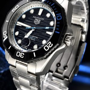 🎁 MEGA PROMOÇÃO Relógio Tag Aquaracer AUTOMÁTICO Mostrador Preto Detalhe Azul PREMIUM AAA+ Pulseira em Aço Inox 904L Luxo e Destaque + FRETE GRÁTIS