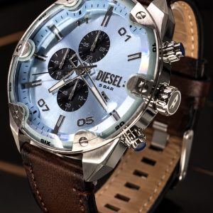 🎁 MEGA PROMOÇÃO Relógio 5Bar Mostrador Azul Ciano 100% Funcional Caixa Aço 904L Pulseira em Couro Marrom PREMIUM AAA+ Luxo e Destaque + FRETE GRÁTIS