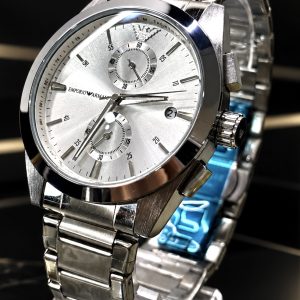  🎁MEGA PROMOÇÃO Relógio Arman 100% Funcional Mostrador Branco Todo em Aço Inox + Luxo e Destaque + FRETE GRÁTIS