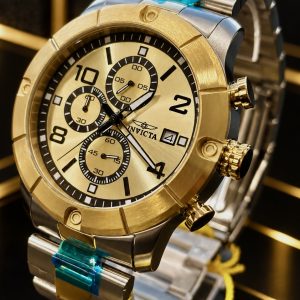 🎁 MEGA PROMOÇÃO Relógio Invicta Specialty Original 100% Funcional Dourado com Aço Sofisticação e Destaque + FRETE GRÁTIS