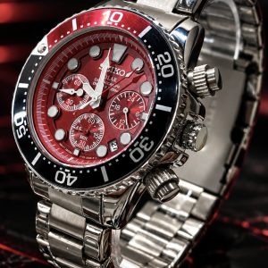 🎁 MEGA PROMOÇÃO Relógio Seik Mostrador Vermelho 100% Funcional Todo me Aço Inox Luxo e Destaque + FRETE GRÁTIS