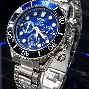 🎁 MEGA PROMOÇÃO Relógio Seik Mostrador Azul Escuro 100% Funcional Todo me Aço Inox Luxo e Destaque + FRETE GRÁTIS