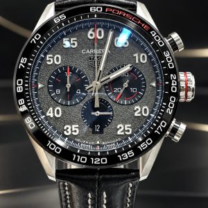 🎁 MEGA PROMOÇÃO Relógio TAG 100% Funcional Mostrador Cinza PREMIUM AAA+ Pulseira em Couro Preta Luxo e Destaque + FRETE GRÁTIS