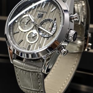 🎁 MEGA PROMOÇÃO Relógio Tag Carrera Cinza 100% Funcional Caixa Aço Inox Pulseira em Couro Luxo e Destaque + FRETE GRÁTIS